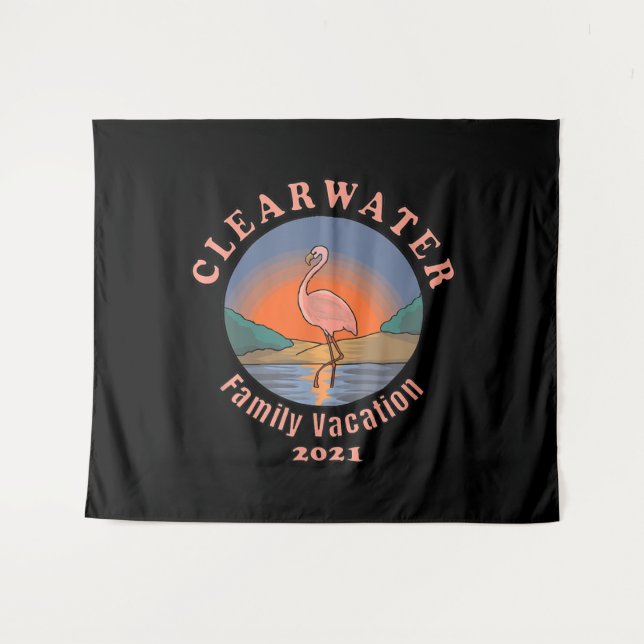 Tenture Vacances au Flamant Rose de Clearwater 2021 | Drôl (Devant (Horizontal))