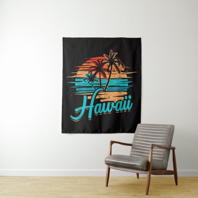 Tenture Vacances tropicales à Hawaii îles Hawaïennes (En situation)
