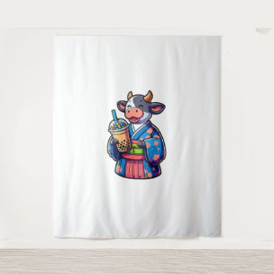 Tenture Vache Bubble Thé Japonais Kimono _2