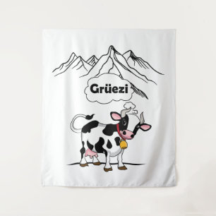 Tenture Vache suisse - Grüezi - Suisse Voyage
