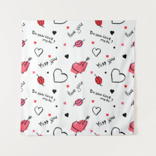 Tenture Valentine's Hearts Arrow sans couture