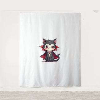 Tenture Vampire Chat - Jolie Halloween Pet Tee