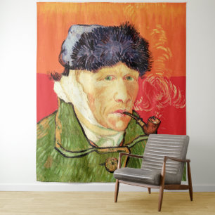 Tenture Van Gogh - Autoportrait avec l'oreille bandée et p