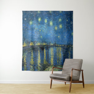 Tenture Van Gogh Nuit étoilée sur le Rhône