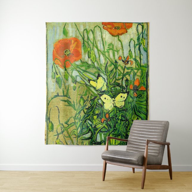 Tenture Van Gogh - Papillons et papillons Tapestry (En situation)
