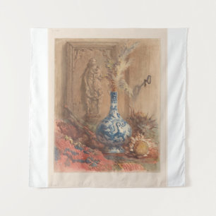 Tenture Vase chinoise et tournesol séché