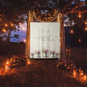 Tenture Vase de fleurs printanières romantiques pour la do