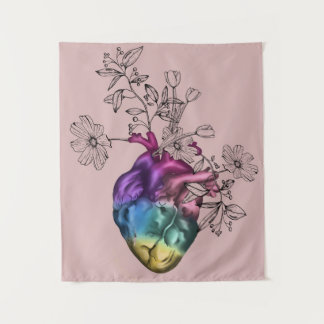Tenture Vase en forme de cœur