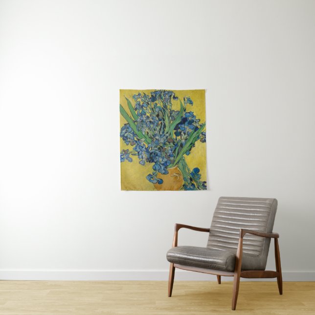 Tenture Vase Van Gogh avec Iris Classic Impressionnisme (En situation)