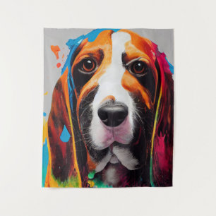 Tenture Vasset Hound Chien animal familier adorable Animal