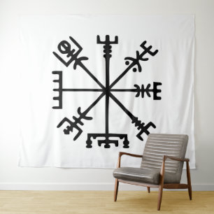 Tenture Vegvísir (Boussole Viking)