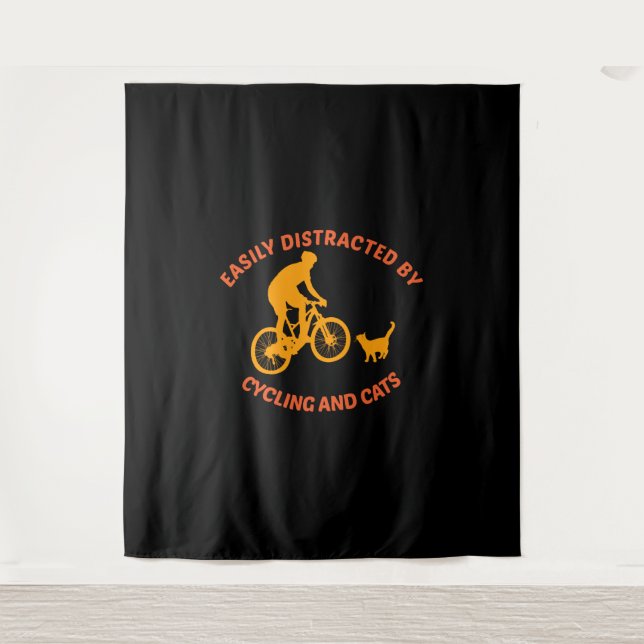 Tenture vélo et chat (Devant)
