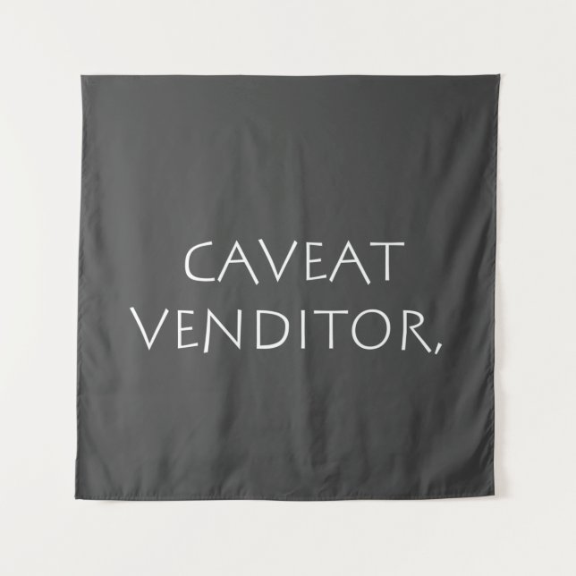 Tenture Vendeur de caveat (Devant)