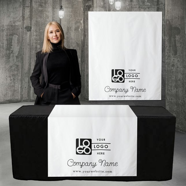 Tenture Vendor Business Logo Table Runner Banner Script (Vendor Business Logo Table Runner Banner Script Tapestry)