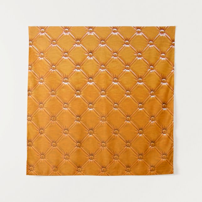 Tenture Véritable rembourrage en cuir marron. (Devant)
