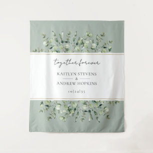 Tenture Vert sauge Eucalyptus  Mariage Ensemble Pour Toujo