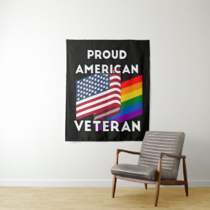 Tenture Vétérans LGBT - Drapeau Américain