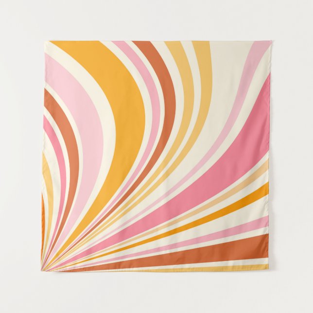 Tenture Vibes rétro colorées (Devant)