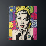 Tenture Vibrant Pop Art Portrait Retro Wall Art<br><div class="desc">Élevez votre espace avec ce portrait pop art vibrant, un mélange étonnant de design rétro et de modernité. Cette tapisserie murale générée par l'IA est un complément parfait à tout décor de maison ou de bureau, apportant des couleurs audacieuses et une composition vivante à vos murs. Idéal pour les amateurs...</div>