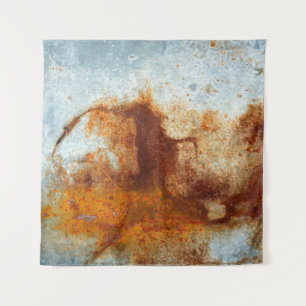 Tenture Vieille plaque d'acier rouillée, texture de vieill