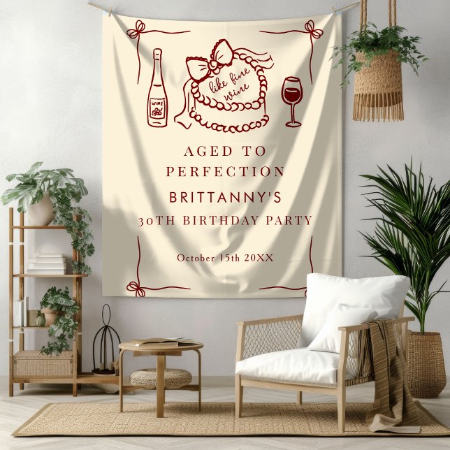 Tenture Vieilli à la perfection comme un grand vin Fête d' (Créateur téléchargé)