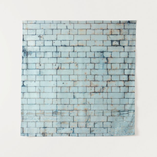 Tenture Vieux mur de brique blanche sale arrière-plan abst (Devant)