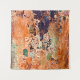 Tenture Vieux papier peint floral, vignette grunge.