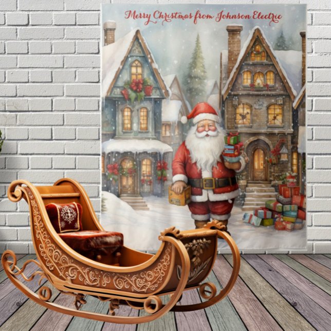 Tenture Village de Noël avec le Père Noël (Créateur téléchargé)