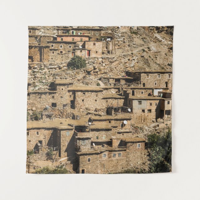 Tenture Village marocain traditionnel, architecture archiv (Devant)