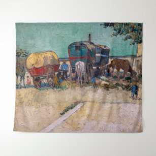 Tenture Vincent Van Gogh - Caravanes, Camp de Tziganes prè