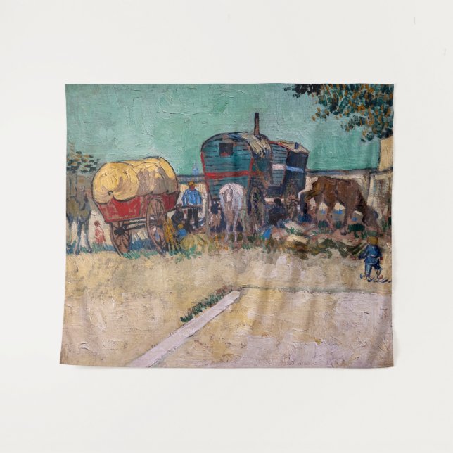 Tenture Vincent van Gogh - Caravanes, campement de gitans  (Devant (Horizontal))