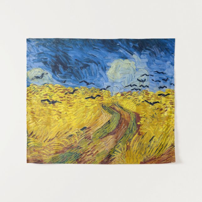 Tenture Vincent van Gogh - Champ de blé aux corbeaux (Devant (Horizontal))