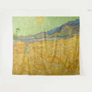 Tenture Vincent van Gogh - Champ de blé avec un moissonneu