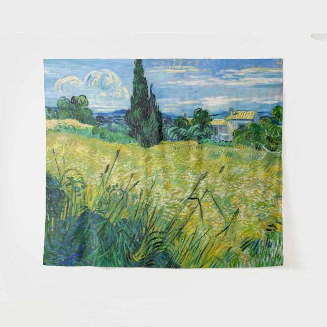 Tenture Vincent van Gogh - Champ de blé vert avec Cypress (Devant (Horizontal))