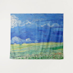 Tenture Vincent van Gogh - Champs de blé sous des nuages o