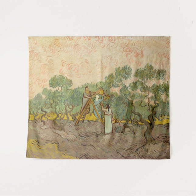 Tenture Vincent van Gogh - Femmes cueillette d'olives (Devant (Horizontal))