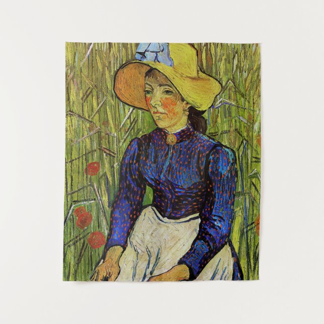 Tenture Vincent van Gogh - Fille paysanne en Casquette de  (Devant)