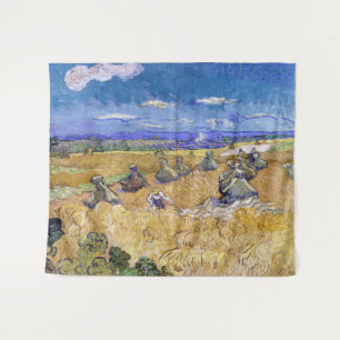 Tenture Vincent van Gogh - Meules de blé avec des moissonn