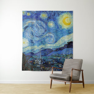 Tenture Vincent Van Gogh Nuit étoilée Art fin vintage