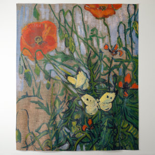 Tenture Vincent van Gogh - Papillons et papillons