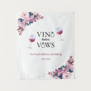 Tenture Vino Avant Vows Floral Fête des mariées Arrière-pl