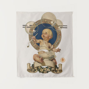 Tenture Vintage Baby Bubbles par J.C. Leyendecker Nursery