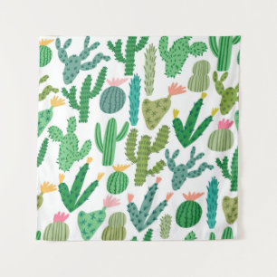 Tenture vintage cactus mignon main dessiné sans couture mo