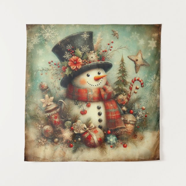 Tenture Vintage Christmas Tapestry (Devant)