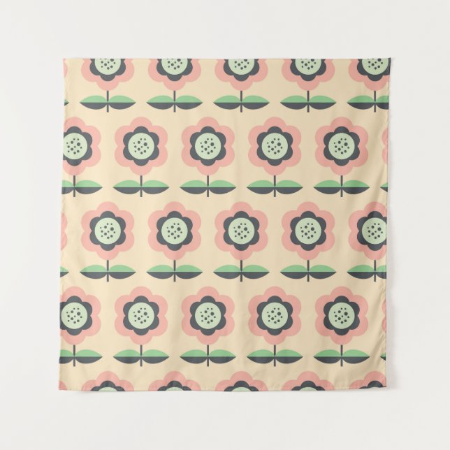 Tenture Vintage classique : Floral Design sans joint (Devant)