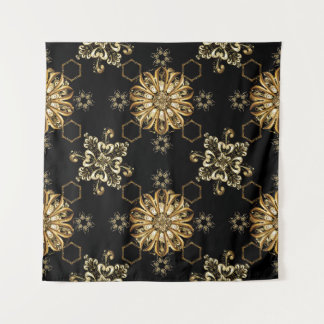Tenture Vintage Classique : Oriental Doré Sans Seamless.