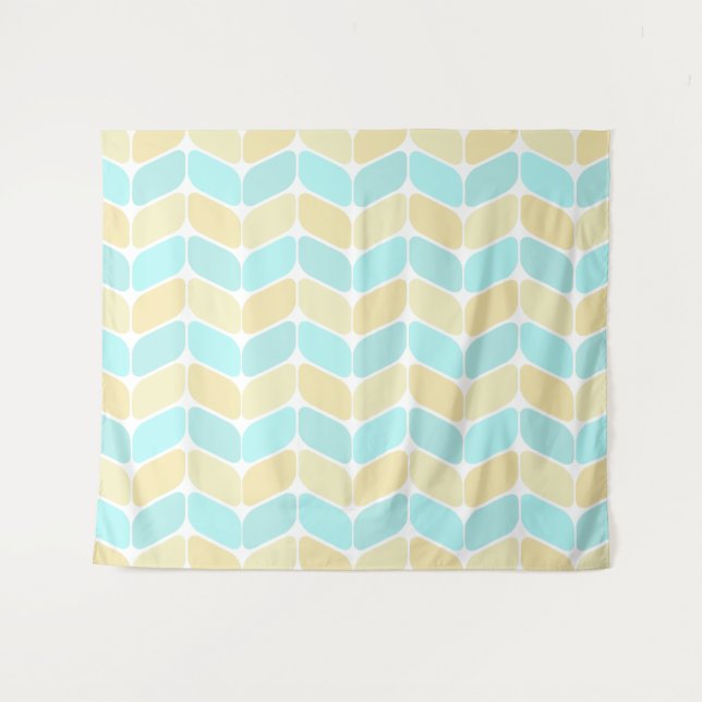 Tenture Vintage Diagonal Rectangles Sandy Beach (Devant (Horizontal))