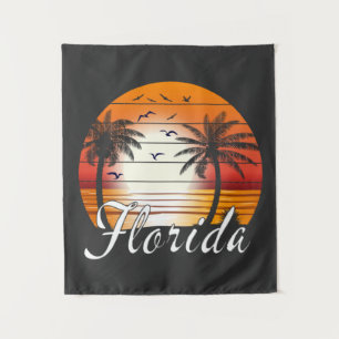Tenture Vintage Floride USA Palm Trees Summer Beach