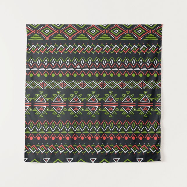 Tenture Vintage géométrique : ensemble de motifs sans soud (Devant)