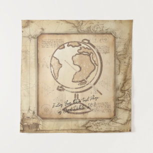 Tenture Vintage Globe. Géographie et histoire Cadeau de l'